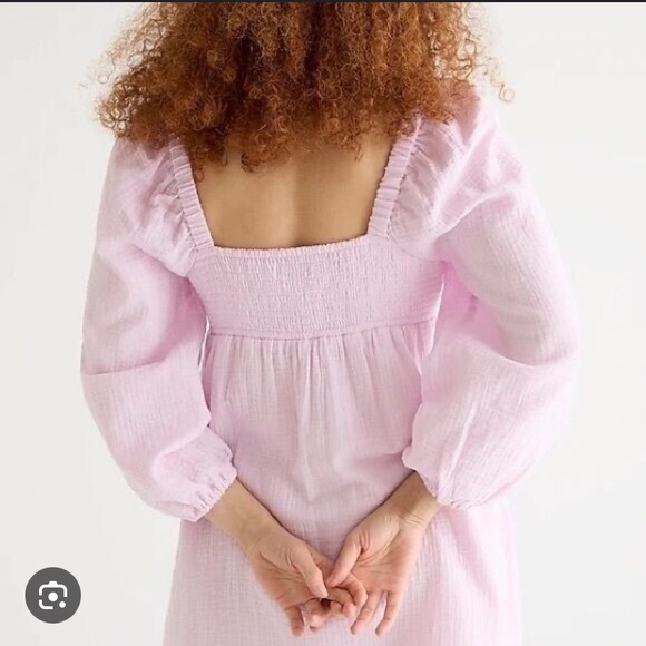 Jcrew Sqaureneck Soft Gauze dress in frosty lavendar, size XS. Worn 1x - Picture 3 of 7